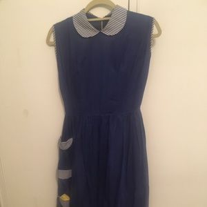 Vintage Summer Pocket Sailboat Dress